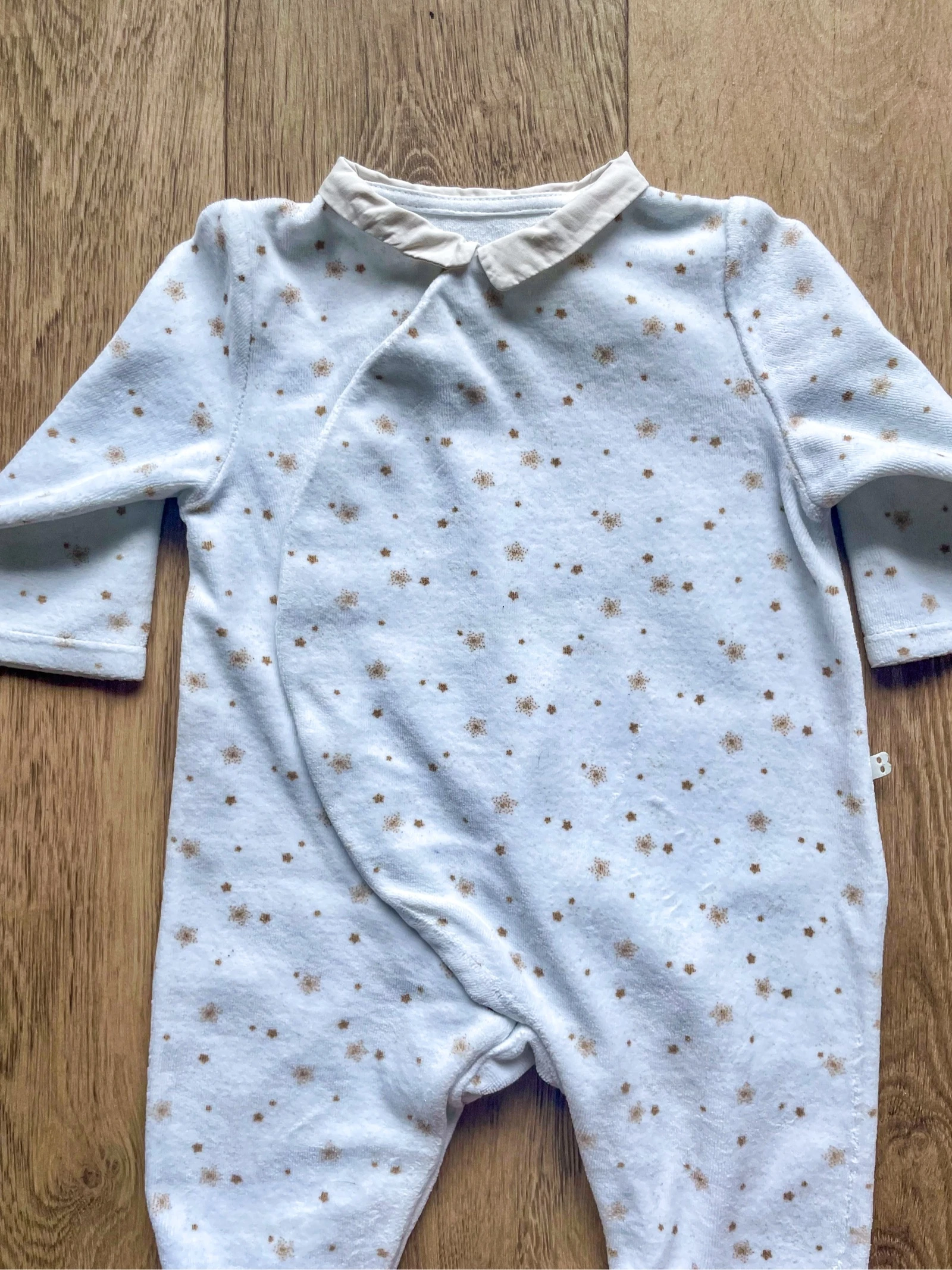 Baby girl velvet pajama set size 6 months – photo 3
